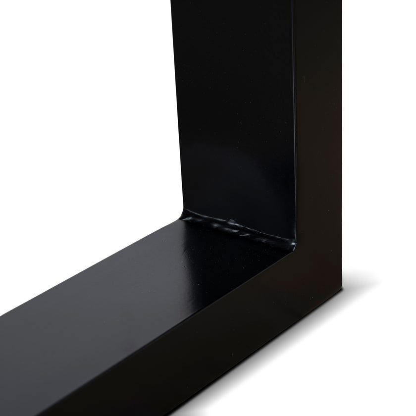 CDT12053-ID 1.6m Black Outdoor Dining Table - Natural