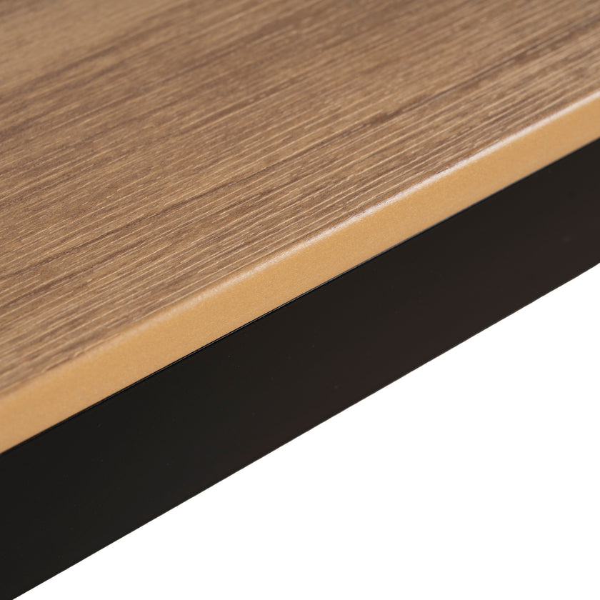 CDT12054-ID 2.3m Black Outdoor Dining Table - Natural