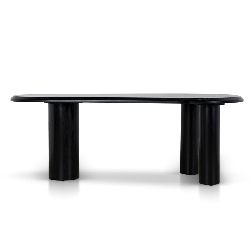 CDT12128-CI 2.1m Oval Dining Table - Full Black