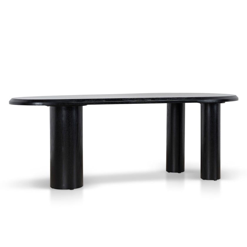 CDT12128-CI 2.1m Oval Dining Table - Full Black