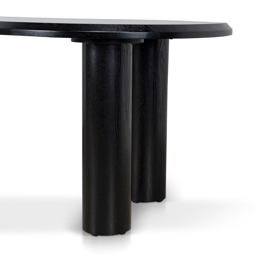 CDT12128-CI 2.1m Oval Dining Table - Full Black