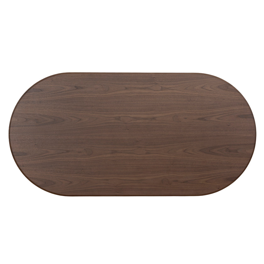 CDT12141-DW 1.8m Oval Dining Table - Walnut