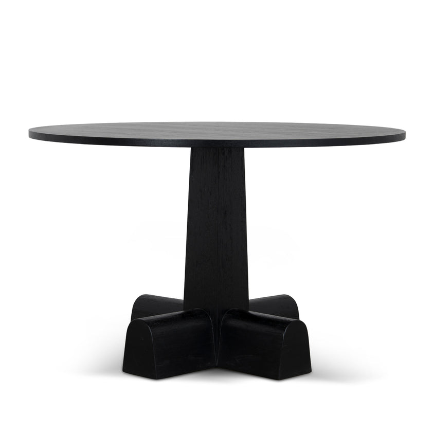 CDT12150-NI 1.2m Round Dining Table - Full Black