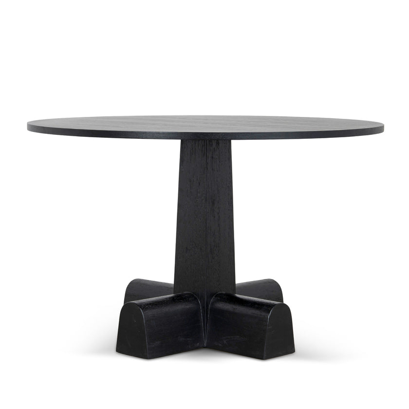 CDT12150-NI 1.2m Round Dining Table - Full Black