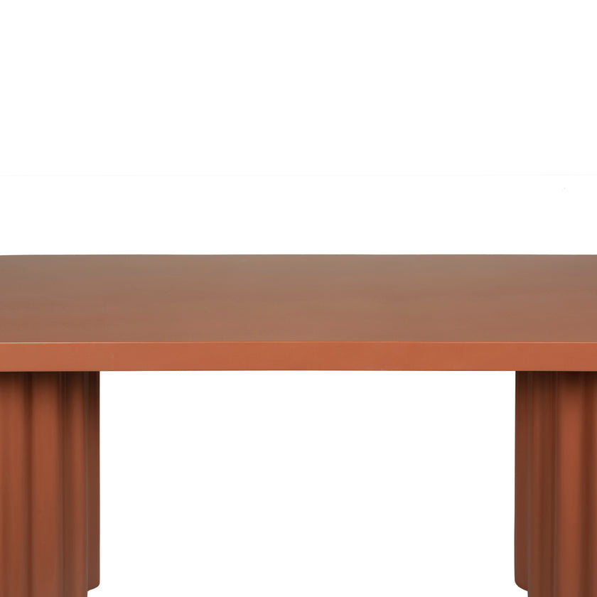 CDT12289-CO 2.4m Concrete Dining Table - Terracotta