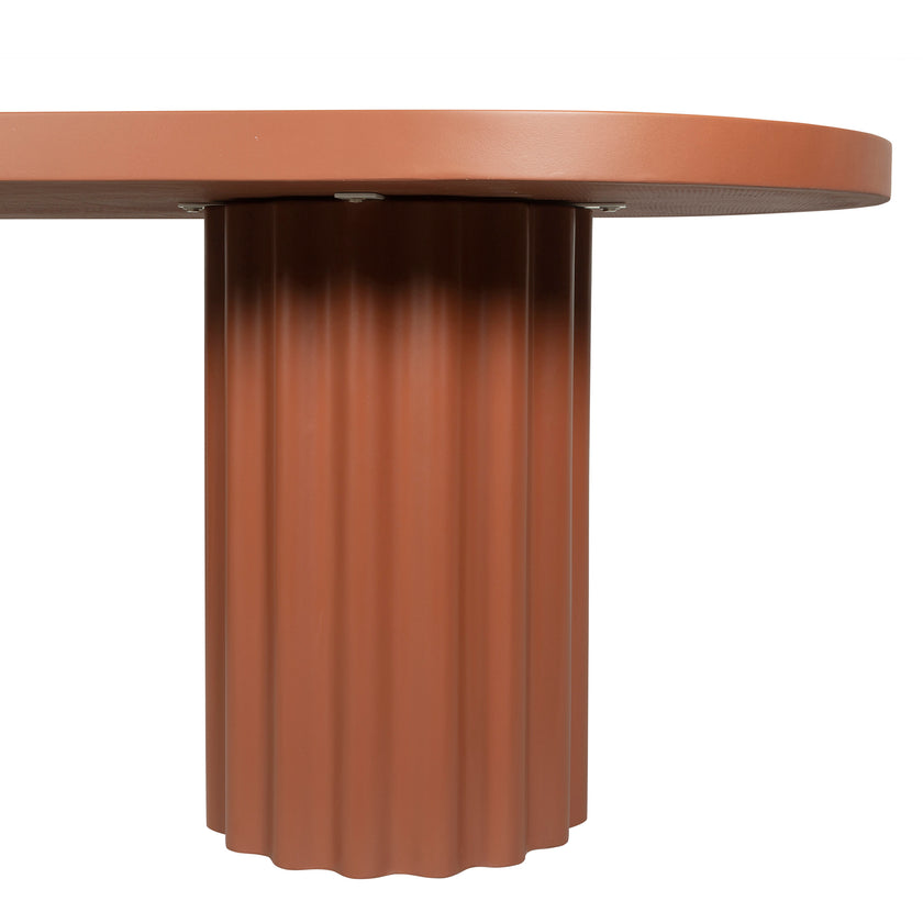 CDT12289-CO 2.4m Concrete Dining Table - Terracotta