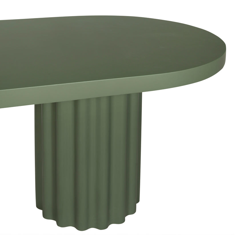 CDT12293-CO 2.4m Concrete Dining Table - Green