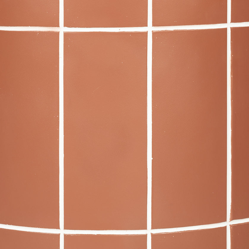 CDT12299-CO 2m Concrete Oval Dining Table- - Terracotta