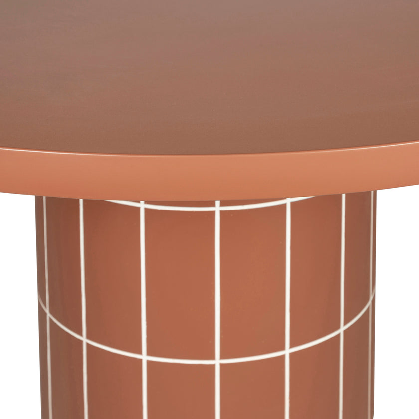 CDT12301-CO 1.4m Concrete Round Dining Table - Terracotta
