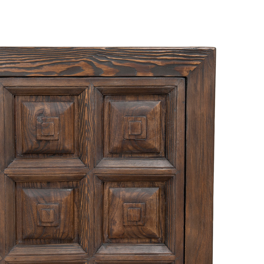 CDT12528-NA 1.83m Elm Sideboard Unit - Dark brown