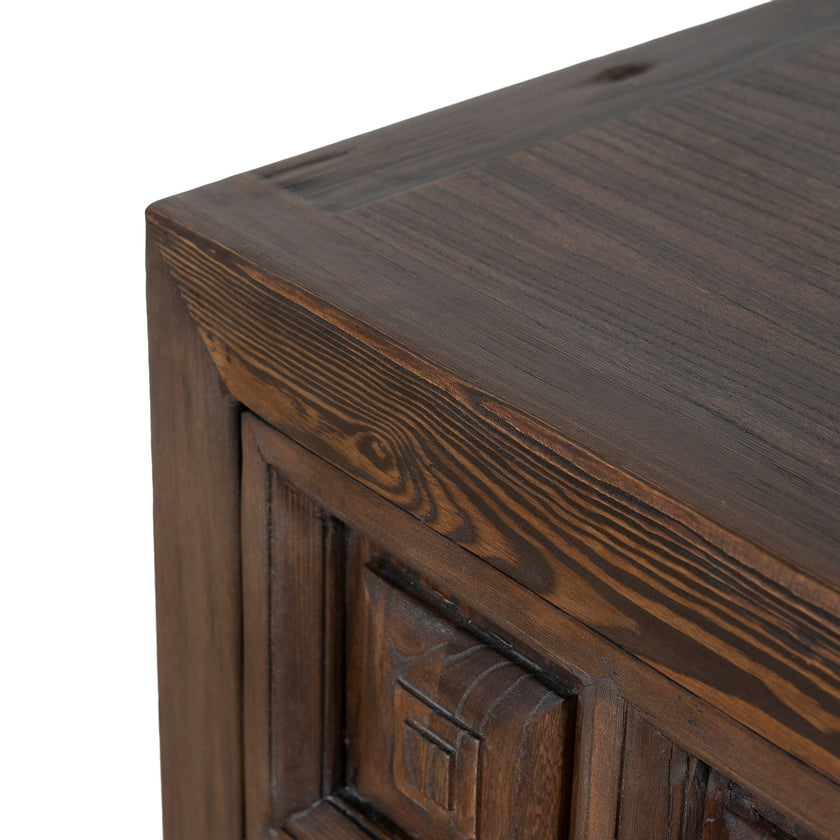 CDT12528-NA 1.83m Elm Sideboard Unit - Dark brown