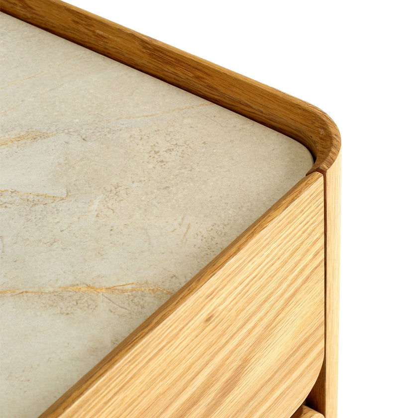 CDT12555-IG Stone Top Tallboy Drawer - Natural