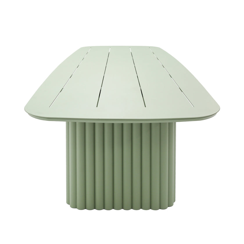 CDT12601-KT 2.4m Outdoor Dining Table - Sand Green