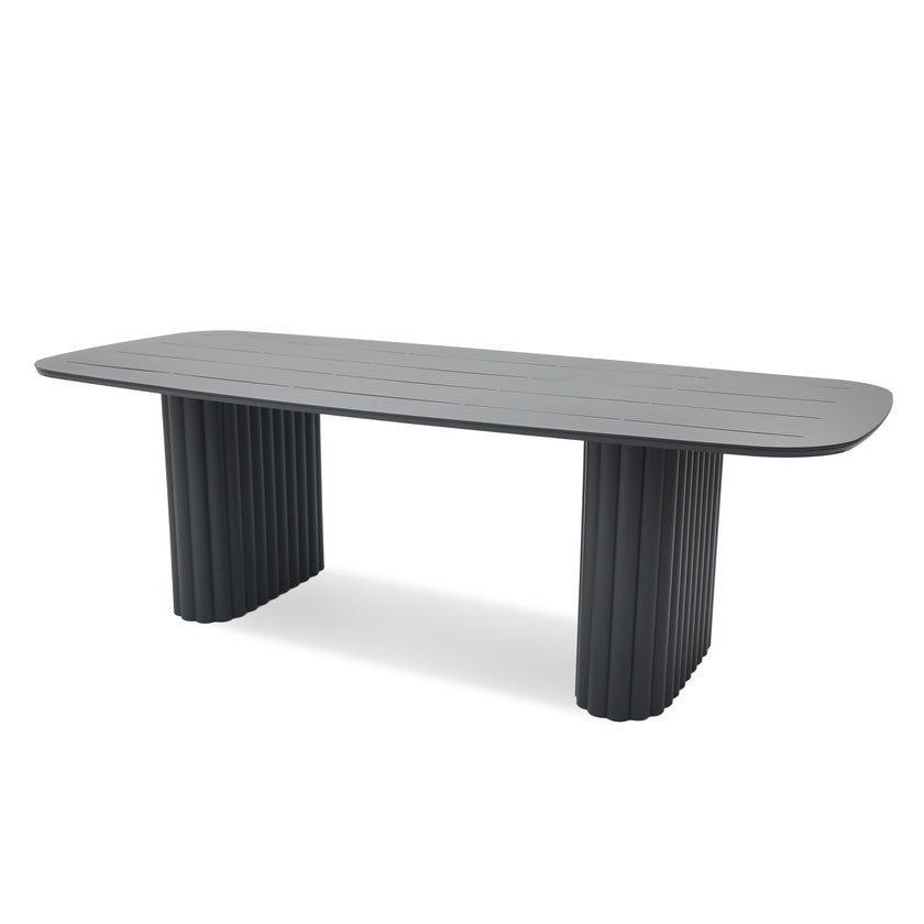 CDT12602-KT 2.4m Outdoor Dining Table - Sand Dark Grey