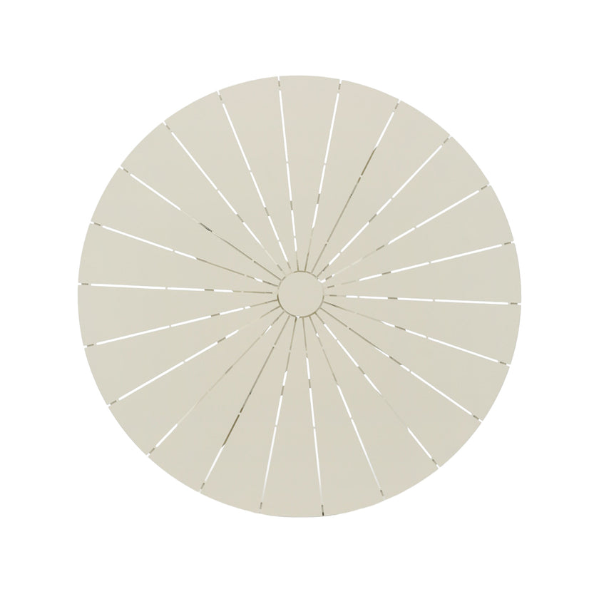 CDT12613-KT 1.2m Outdoor Round Dining Table - Cream White