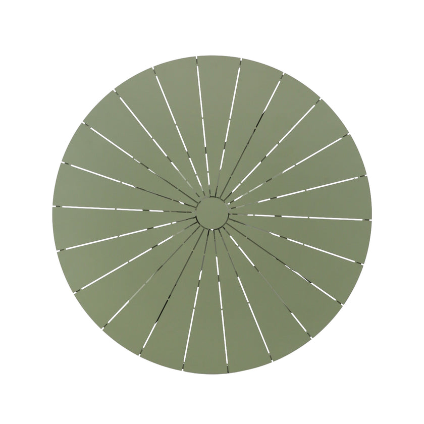 CDT12614-KT 1.2m Outdoor Round Dining Table - Sand Green