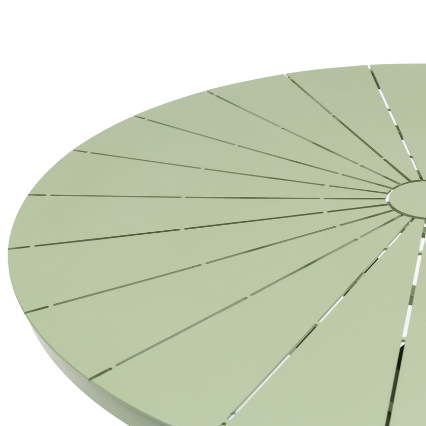 CDT12614-KT 1.2m Outdoor Round Dining Table - Sand Green