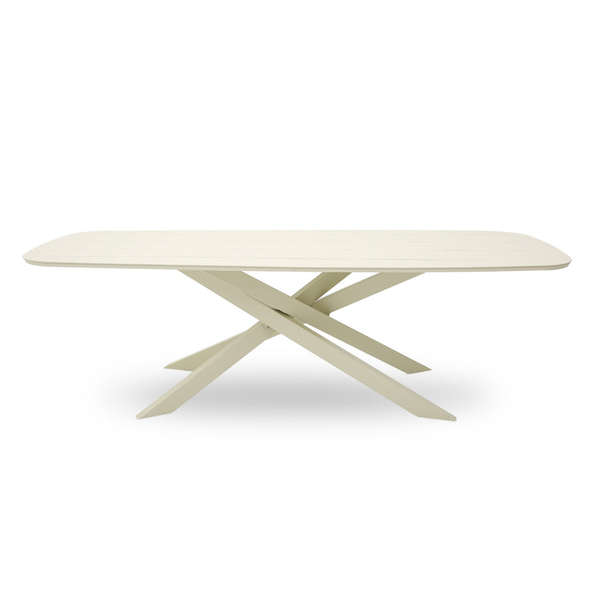 CDT12617-KT 2.4m Outdoor Dining Table - Cream White