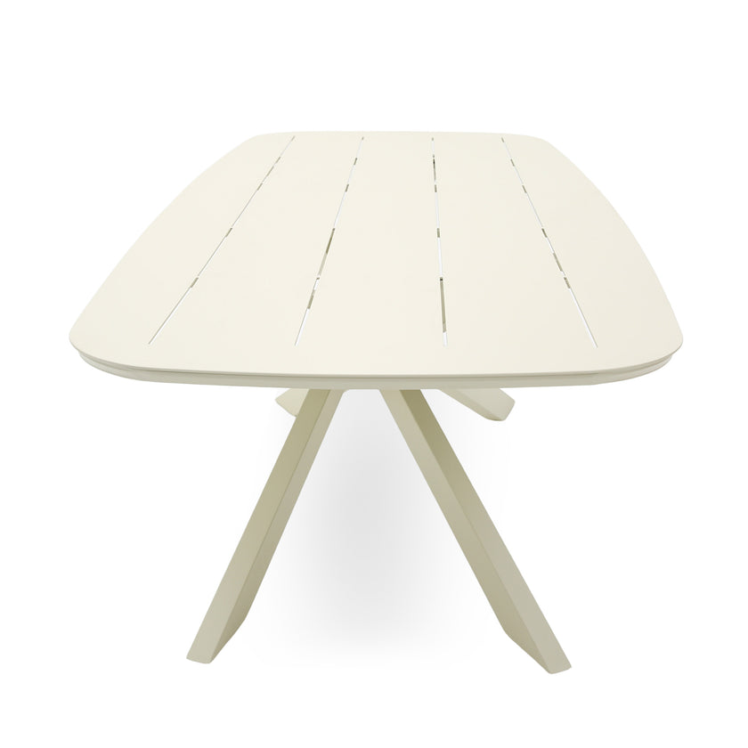 CDT12617-KT 2.4m Outdoor Dining Table - Cream White