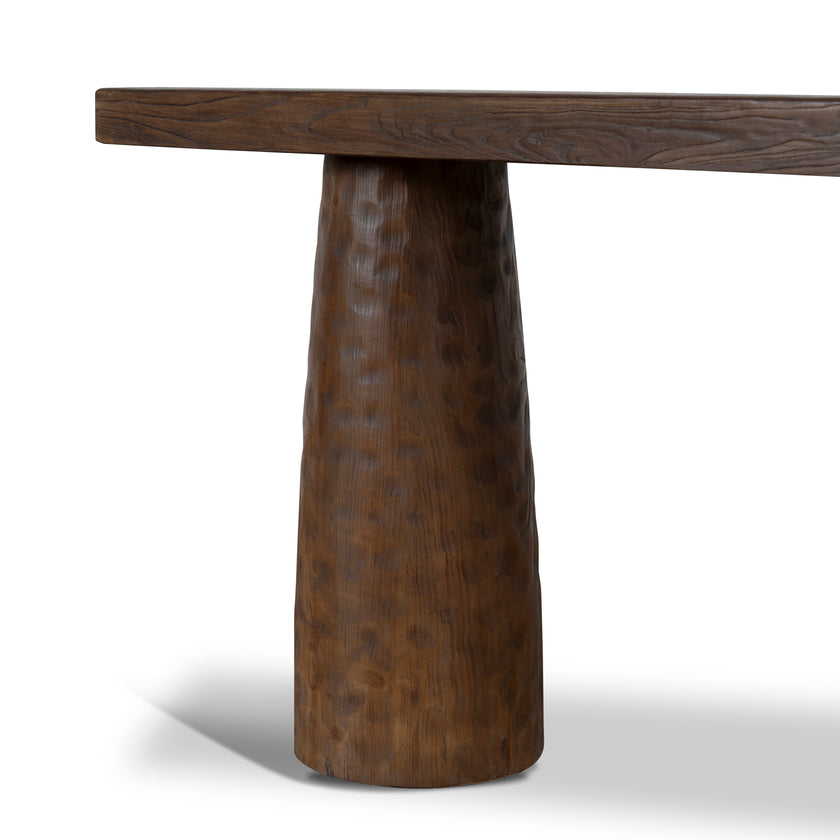 CDT12676-NA 1.83m Elm Console Table - Dark Brown