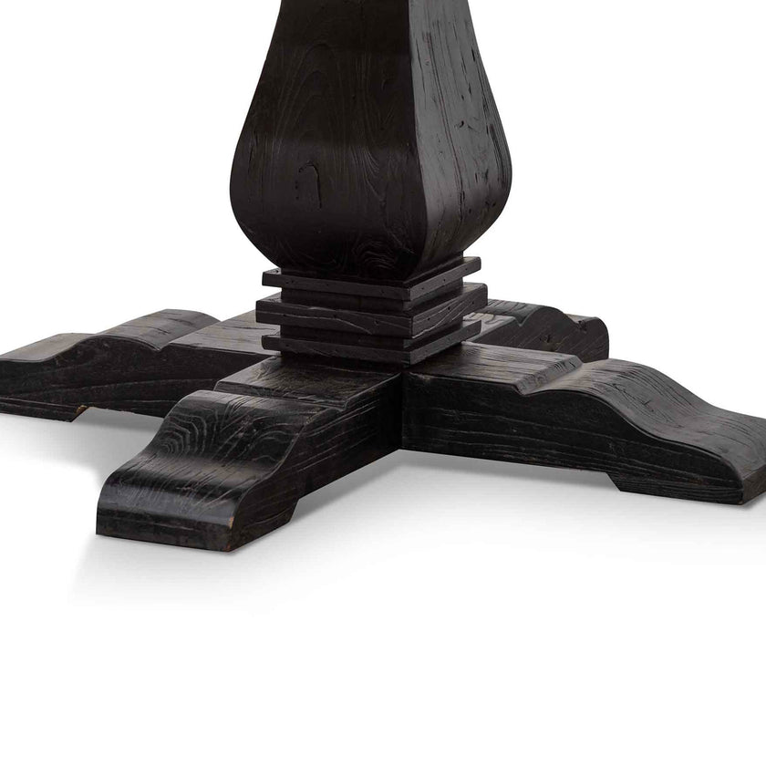 CDT6561 1.6m Round Dining Table - Natural in Black Base