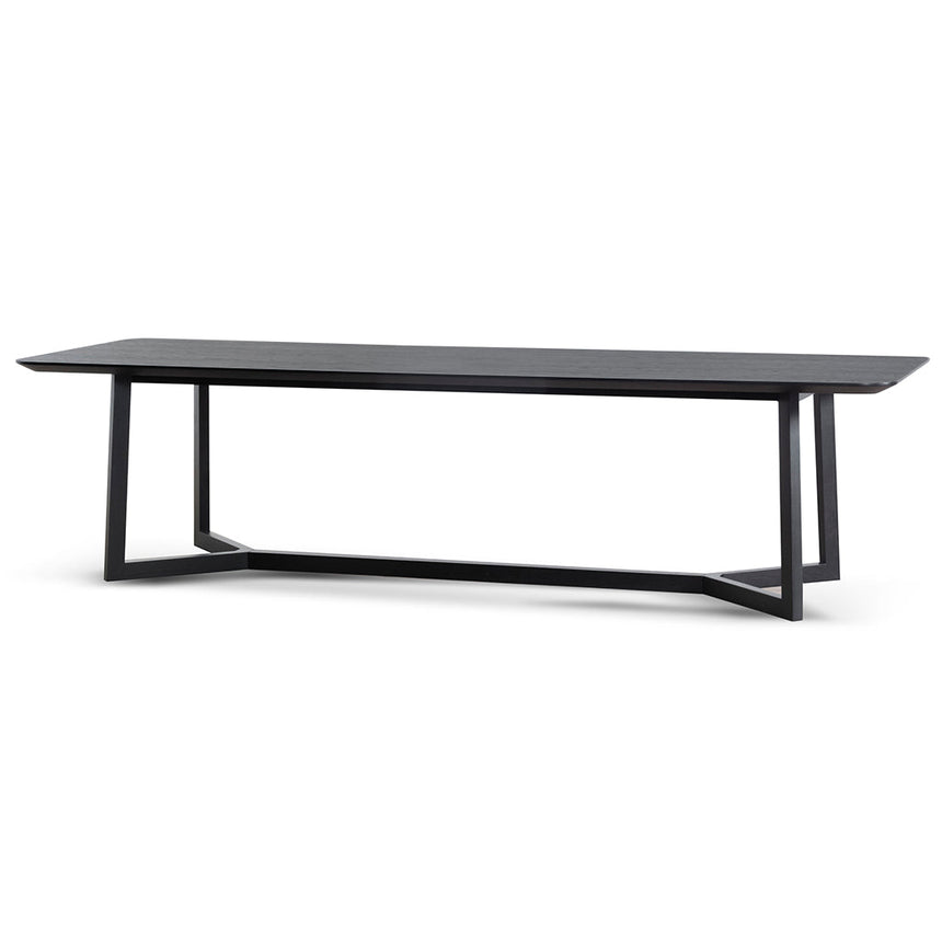 Ex Display - CDT6714-CN 2.95m Wooden Dining Table - Full Black