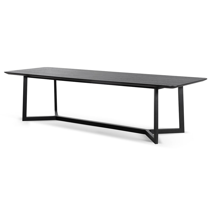 Ex Display - CDT6714-CN 2.95m Wooden Dining Table - Full Black