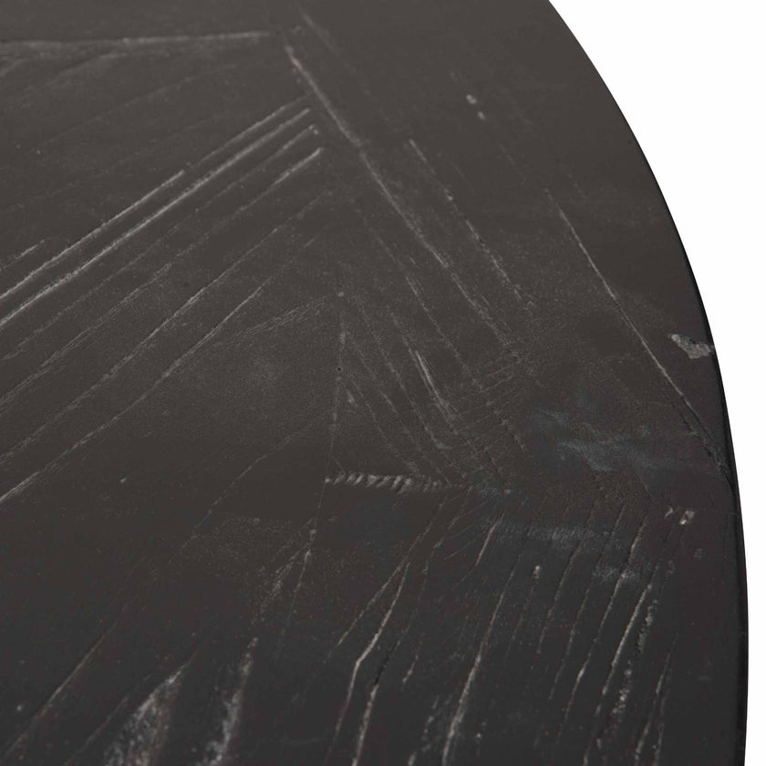 Ex Display - CDT6837 1.6m Round Dining Table - Full Black