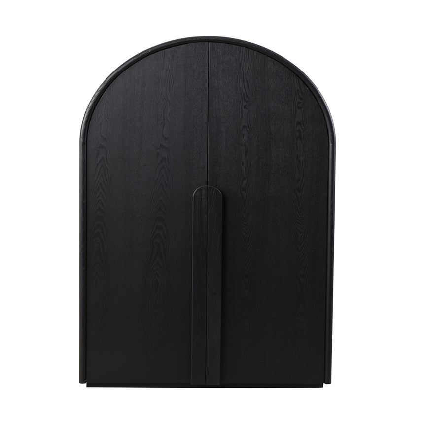 CDT8295-NI 150cm (H) Ash Curve Cabinet - Full Black