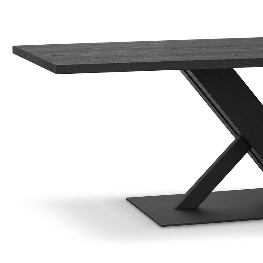 CDT8430-SI 2.2m Dining Table - Full Black