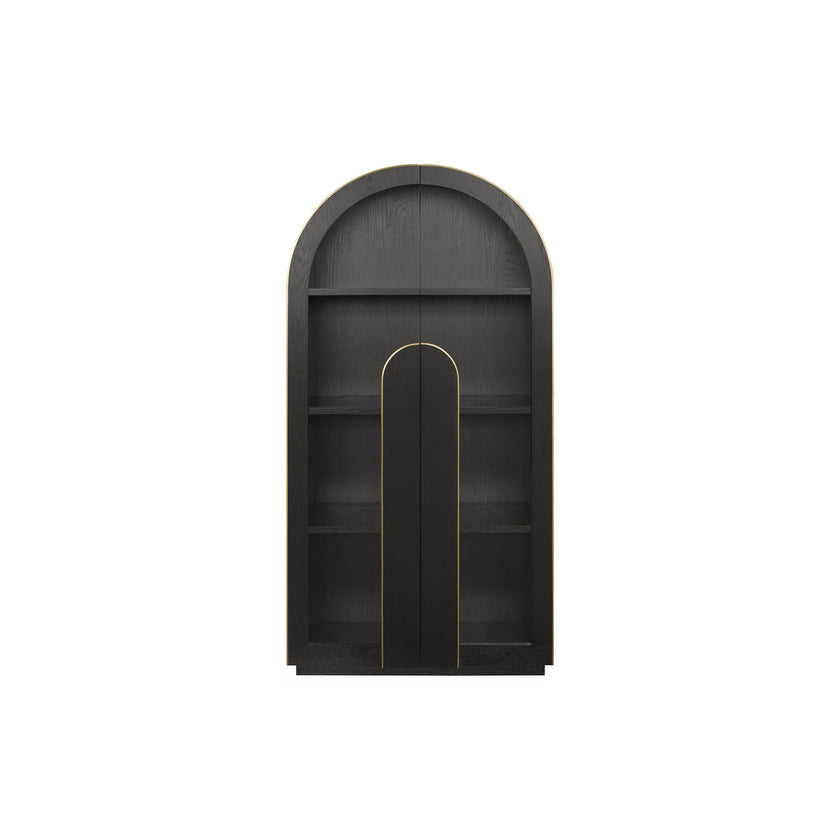 CDT8530-VA 2m (H) Glass Cabinet - Textured Espresso Black