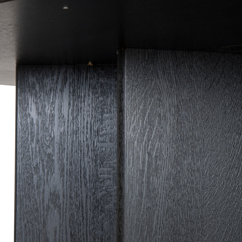 CDT8699-VA 3m Pill Shape Dining Table - Textured Espresso Black