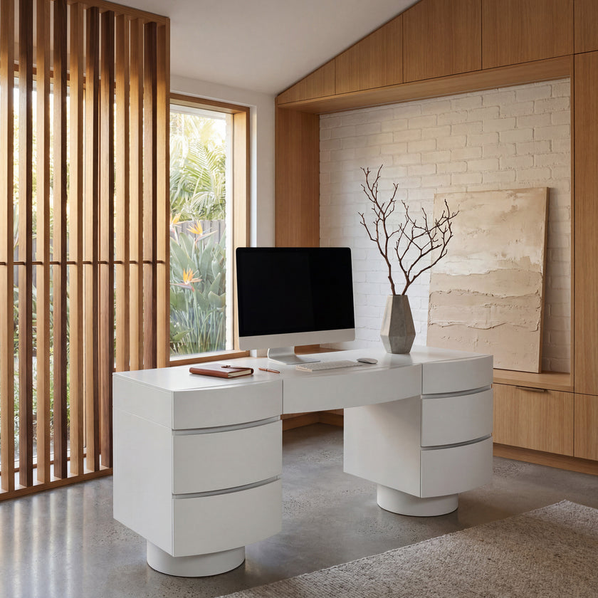 CDT10538-IG Home Office Desk - Warm Grey