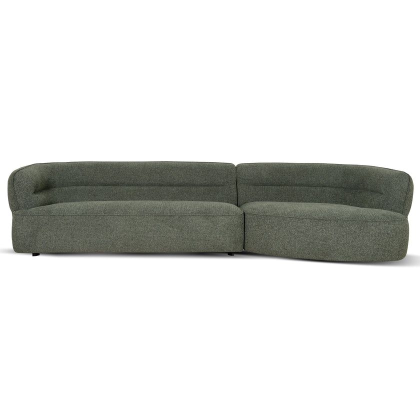 CLC10083-KJ Right Chaise Sofa - Coral Dark Green