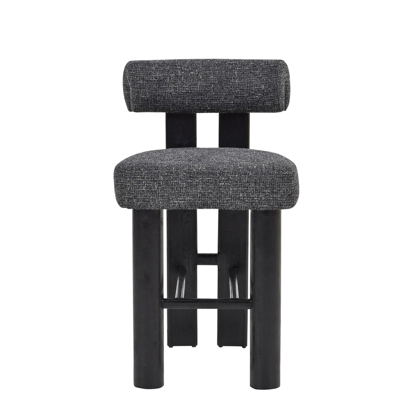 CBS10524-OLS Black Barstool - Field Charcoal (Set of 2)