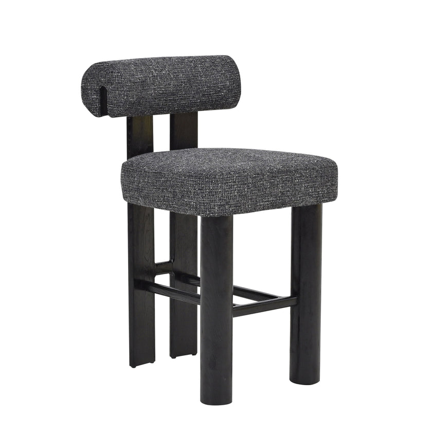 CBS10524-OLS Black Barstool - Field Charcoal (Set of 2)