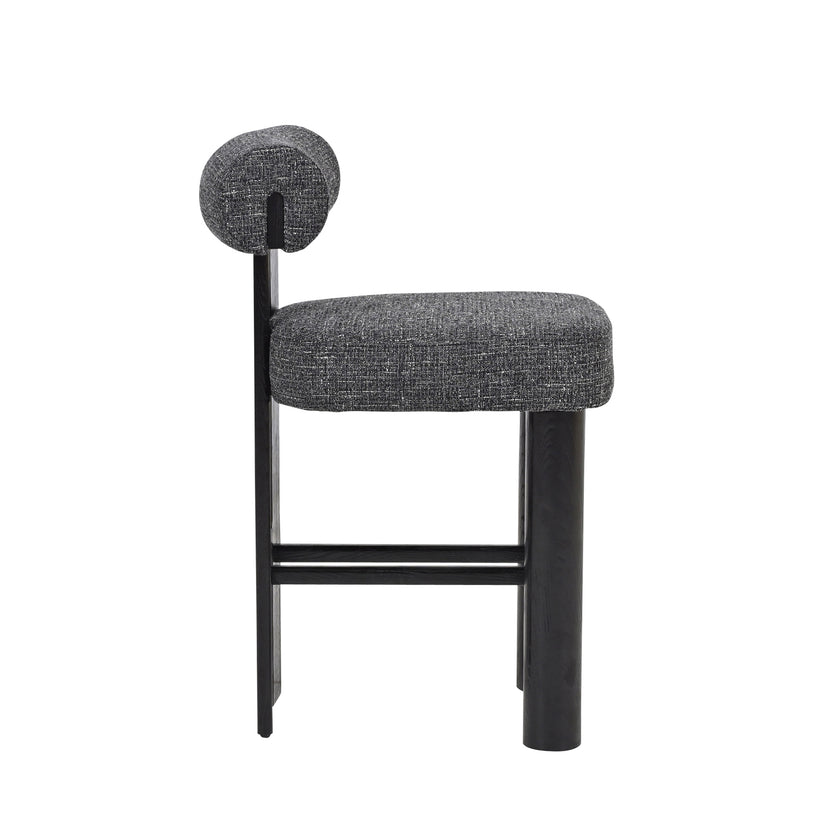 CBS10524-OLS Black Barstool - Field Charcoal (Set of 2)