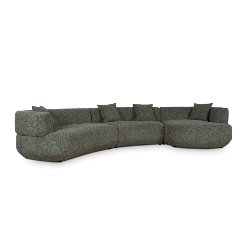 CLC10852-FS Modular Right Chaise Sofa - Canopy Green