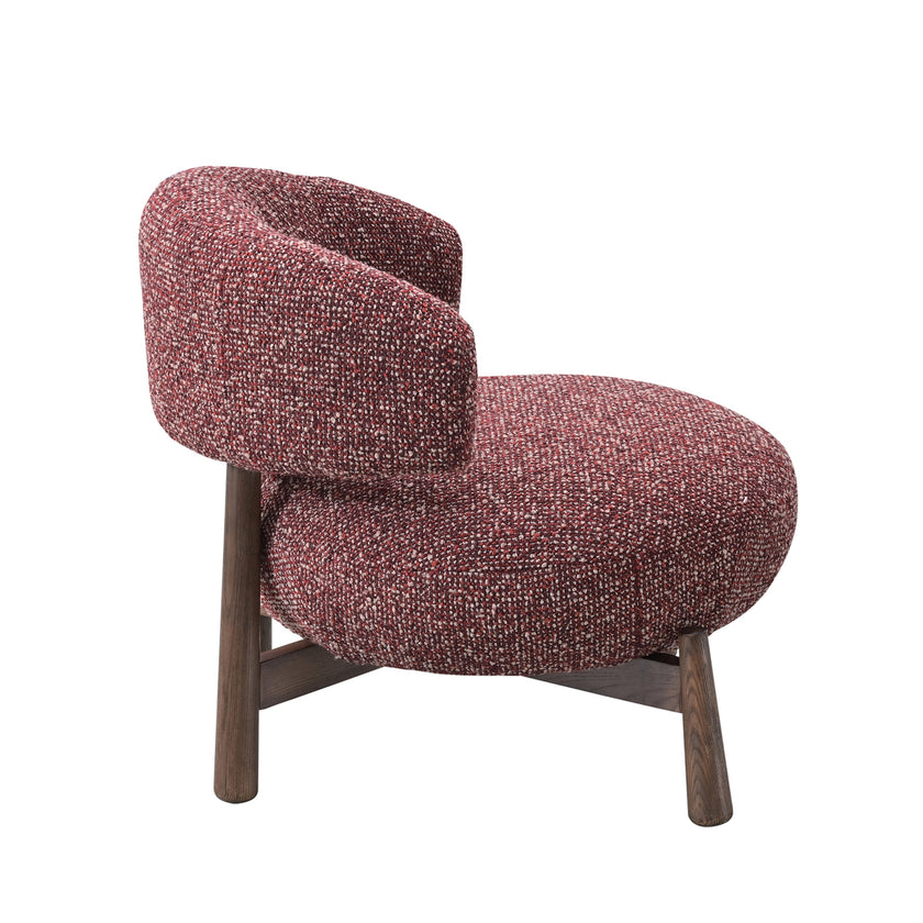 CLC10932-OLS Fabric Lounge Chair - Autumn Red