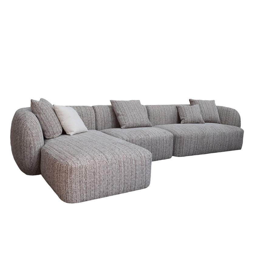CLC12403-AE 4 Seater Left Chaise Sofa - Plush Spec Brown