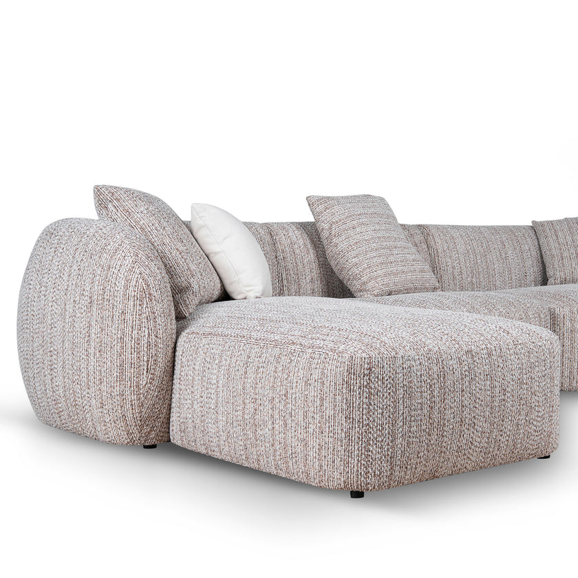 CLC12403-AE 4 Seater Left Chaise Sofa - Plush Spec Brown