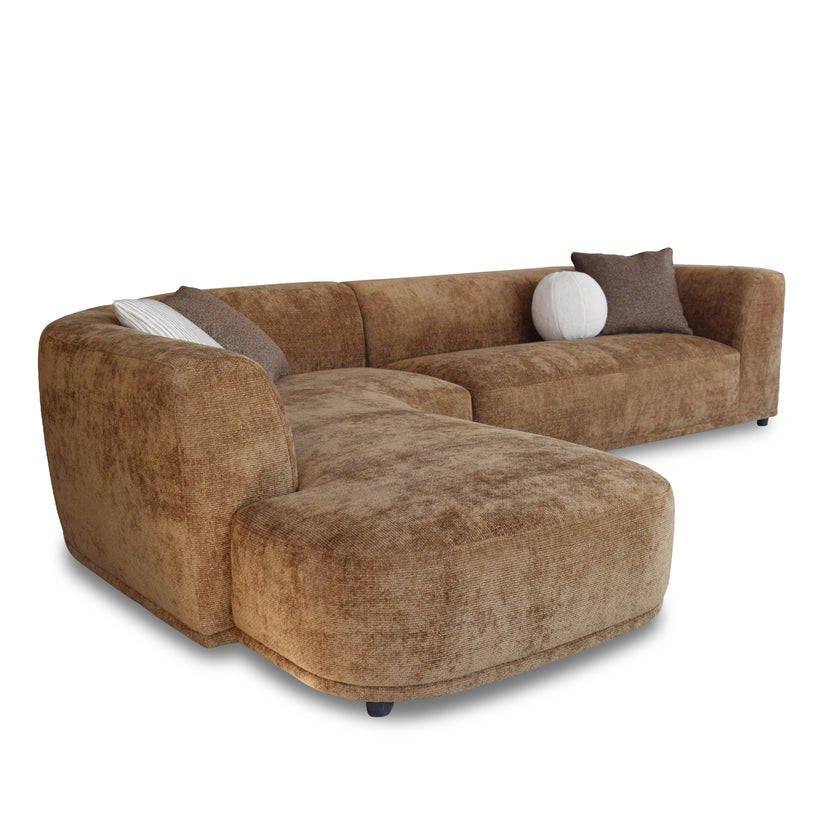 CLC12407-AE 4 Seater Left Chaise Sofa - Lila Nutmeg