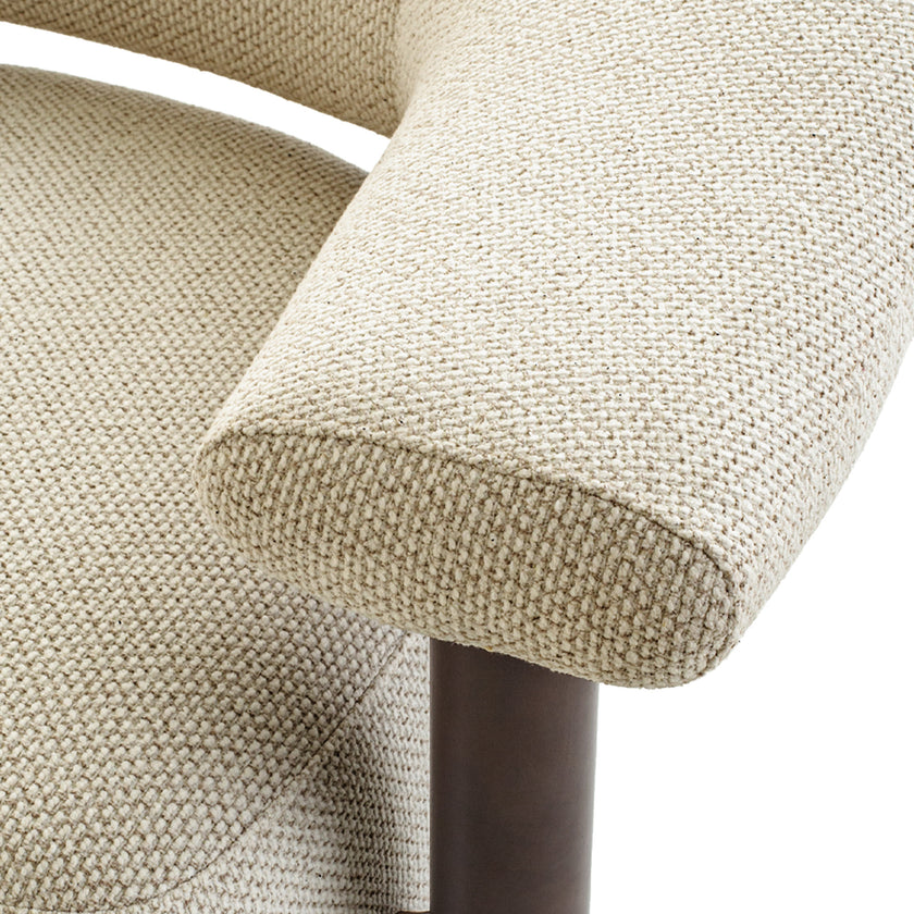 CLC12575-IG Dark Brown Armchair - Soft Beige