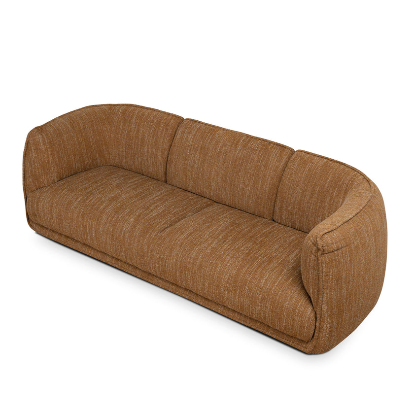 CLC12803-KSO 3 Seater Fabric Sofa - Ginger Brown