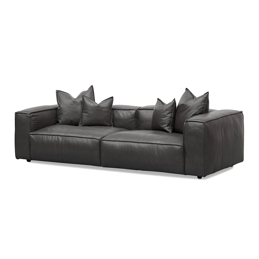 LC8592-KSO 4 Seater Left Chaise Leather Sofa - Caramel Brown