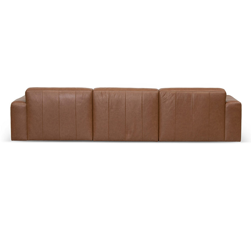 CLC8336-KSO 4 Seater Sofa - Caramel Brown Leather