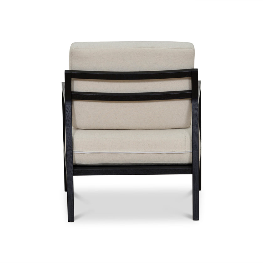 CLC8807-LJ Black Elm Armchair - Light Beige