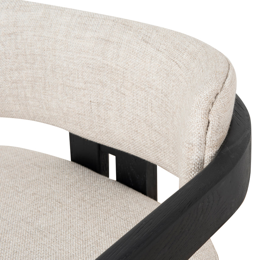 Ex Display - CLC8896-NI Black Armchair - Linen