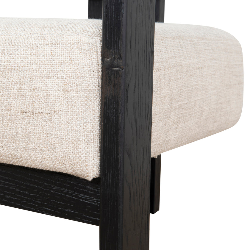 Ex Display - CLC8896-NI Black Armchair - Linen