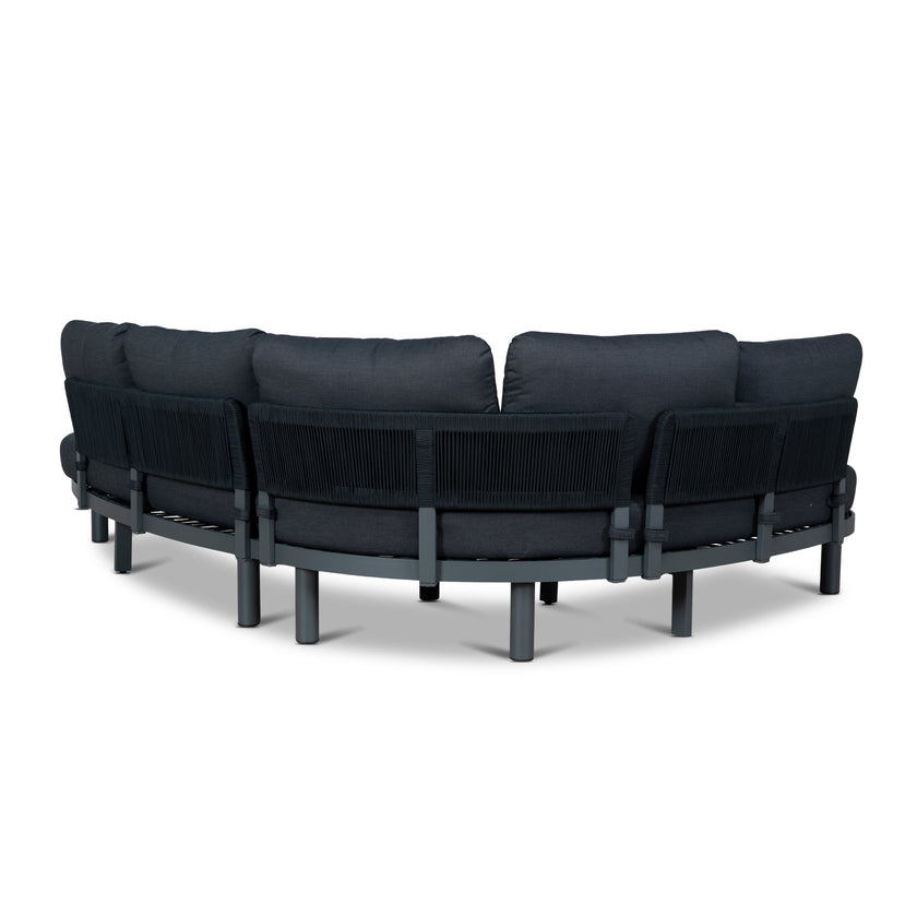 CLS12166-EM 2pcs Outdoor Corner Lounge Set - Royal Dark Grey